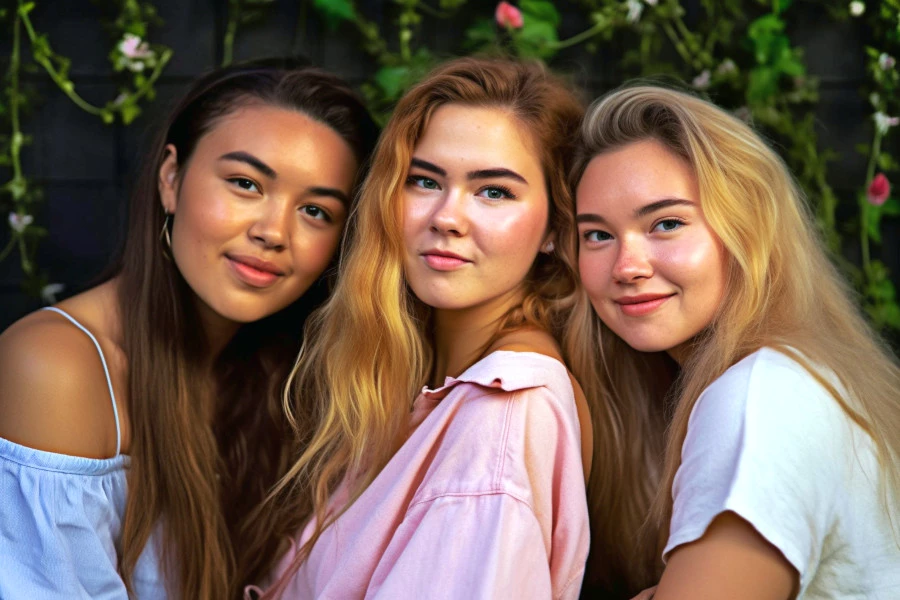 Celebrating normal skin featured image: a portrait photograph of three women with happy expressions.