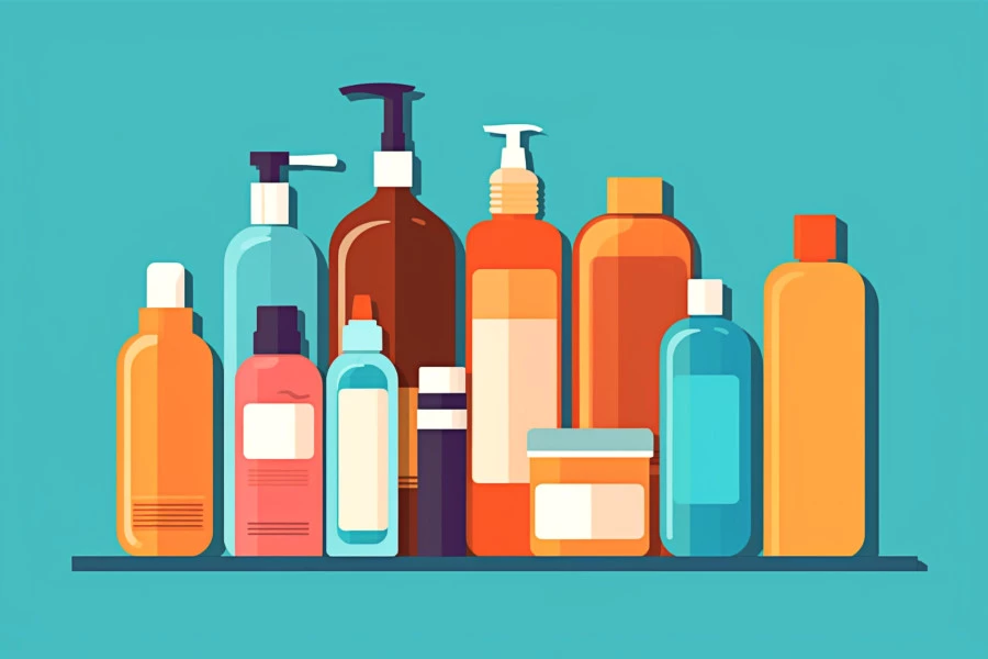 Identifying Skincare Products with No Harmful Ingredients Image: An infographic illustration depicting skincare product labels.