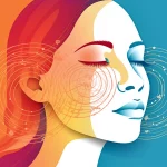 What is Toning Cleanser Featured Image: An infographic illustration of a woman's face with bright colors.