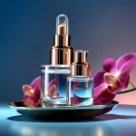 Toning Essence Explained Featured Image: A photograph of toning essence with orchids.